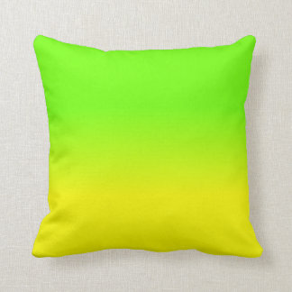 Grüne und gelbe Ombré Schatten-Neonneonfarbe Kissen