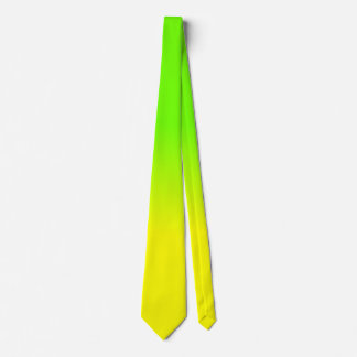 Grüne und gelbe Ombré Schatten-Neonneonfarbe Krawatte