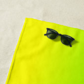 Grüne und gelbe Ombré Schatten-Neonneonfarbe Strandtuch (Beispiel)