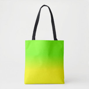 Grüne und gelbe Ombré Schatten-Neonneonfarbe Tasche