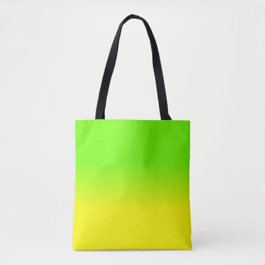 Grüne und gelbe Ombré Schatten-Neonneonfarbe Tasche (Vorderseite)