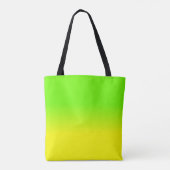 Grüne und gelbe Ombré Schatten-Neonneonfarbe Tasche (Rückseite)