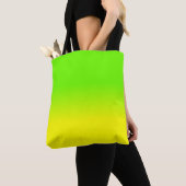 Grüne und gelbe Ombré Schatten-Neonneonfarbe Tasche (Von Nahem)