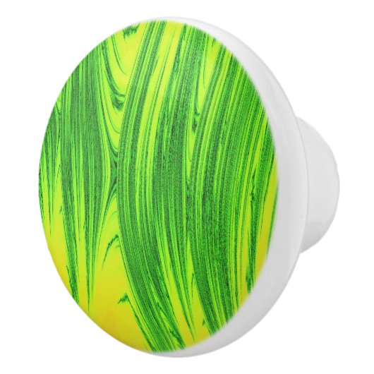 GRÜNE UND GELBE PFLANZE KERAMIKKNAUF (Rechts)