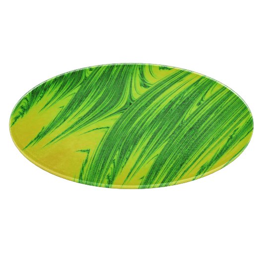 GRÜNE UND GELBE PFLANZE SCHNEIDEBRETT (Ecke)