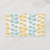 Grüne und gelbe Reben, die Calling Cards anrufen Telefonnummerkarte (Rückseite)