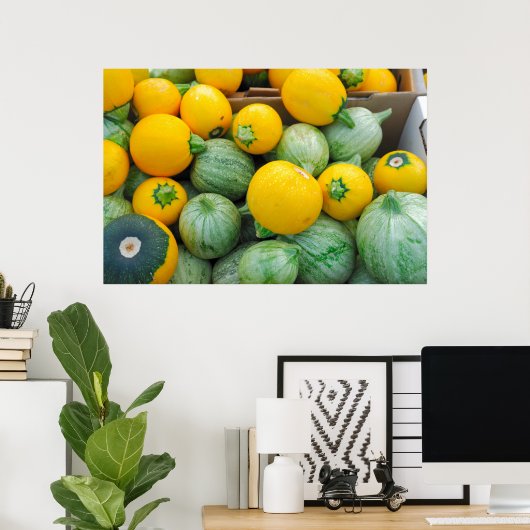 Grüne und gelbe Squash Poster (Heimbüro)
