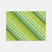 Grüne und gelbe Streifen Fleecedecke (Vorderseite (Horizontal))