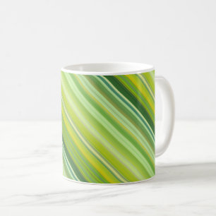 Grüne und gelbe Streifen Kaffeetasse