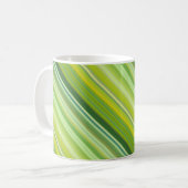 Grüne und gelbe Streifen Kaffeetasse (Vorderseite Links)