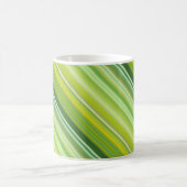 Grüne und gelbe Streifen Kaffeetasse (Mittel)