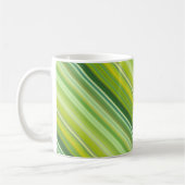 Grüne und gelbe Streifen Kaffeetasse (Links)