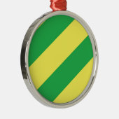 Grüne und gelbe Streifen Ornament Aus Metall (Rechts)