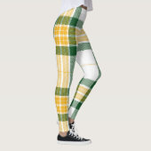 Grüne und gelbe Tartan-Leggings Leggings (Rechts)