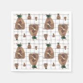 Grüne und gelbe Texas Graduate Armadillo Serviette (Vorderseite)