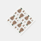 Grüne und gelbe Texas Graduate Armadillo Serviette (Ecke)