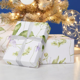 Grüne und gelbe Wasserfarbe Blumenvase Tasse Geschenkpapier