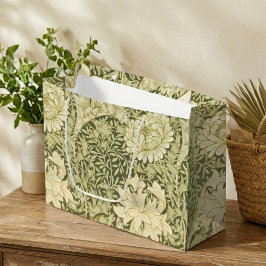 Grüne und gelbe William Morris-Geschenktasche Große Geschenktüte