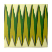 Grüne und gelbe Zigzag Fliese (Vorderseite)