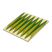 Grüne und gelbe Zigzag Fliese (Seite)