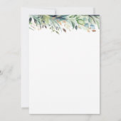 Grüne und Gold 80. Geburtstag Einladung (Rückseite)