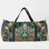 GRÜNE UND GOLD-ART-DECO-MUSTER EINFÜGEN DUFFLE BAG (Vorderseite)