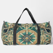 GRÜNE UND GOLD-ART-DECO-MUSTER EINFÜGEN DUFFLE BAG (Vorderseite)
