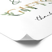 Grüne und Gold Baby Duschbücher und Geschenke Zeic Poster (Ecke)