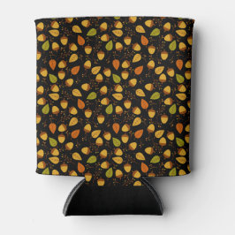 GRÜNE UND GOLD BLÄTTER MIT ORANGE ACORNS DOSENKÜHLER