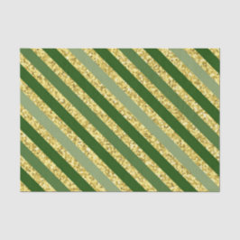 GRÜNE UND GOLD-GLITZER SEHEN STREIFEN AUS SEIDENPAPIER