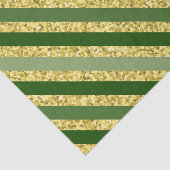 GRÜNE UND GOLD-GLITZER SEHEN STREIFEN AUS SEIDENPAPIER (Ausschnitt)