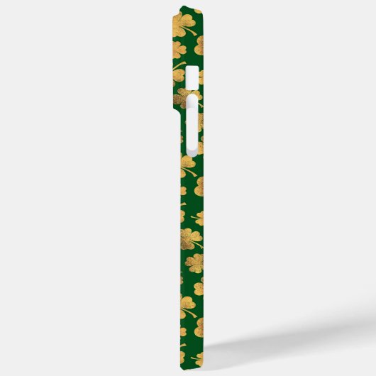 GRÜNE UND GOLD IRISCHE KLEEBLÄTTER Case-Mate iPhone HÜLLE (Rückseite / Links)