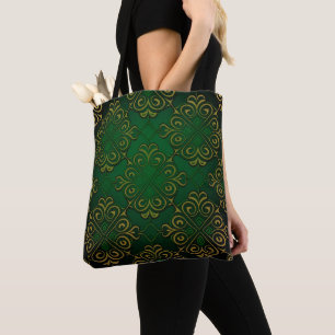 GRÜNE UND GOLD IRISCHE KNOTEN TASCHE