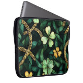 GRÜNE UND GOLD IRISCHE KNOTEN UND KLEEBLÄTTER LAPTOPSCHUTZHÜLLE (Vorne Rechts)