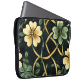 GRÜNE UND GOLD IRISCHE KNOTEN UND KLEEBLÄTTER LAPTOPSCHUTZHÜLLE (Vorne Rechts)