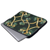 GRÜNE UND GOLD IRISCHE KNOTEN UND KLEEBLÄTTER LAPTOPSCHUTZHÜLLE (Vorne Knopf)
