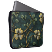 GRÜNE UND GOLD IRISCHE KNOTEN UND KLEEBLÄTTER LAPTOPSCHUTZHÜLLE (Vorne Rechts)