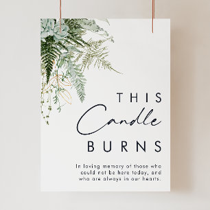Grüne und Gold Leaf dieses Candle Burns Poster
