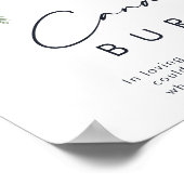 Grüne und Gold Leaf dieses Candle Burns Poster (Ecke)