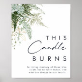Grüne und Gold Leaf dieses Candle Burns Poster (Vorne)