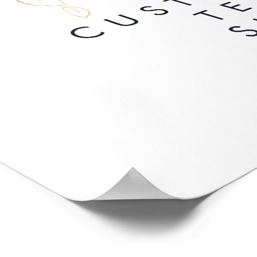 Grüne und Gold Leaf Karten und Geschenke nach Maß Poster (Ecke)