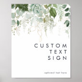 Grüne und Gold Leaf Karten und Geschenke nach Maß Poster (Vorne)