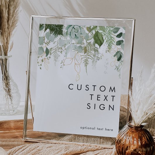 Grüne und Gold Leaf Karten und Geschenke nach Maß Poster