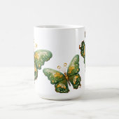 GRÜNE UND GOLD-SCHALTFLÄCHEN EINFÜGEN KAFFEETASSE (Mittel)