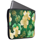 GRÜNE UND GOLD WATERCOLOR IRISH-KLEEBLATT LAPTOPSCHUTZHÜLLE (Vorne Rechts)