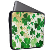 GRÜNE UND GOLD WATERCOLOR IRISH-KLEEBLATT LAPTOPSCHUTZHÜLLE (Vorne Rechts)