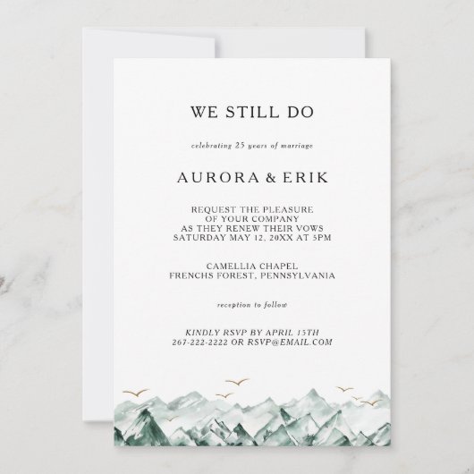 Grüne und goldene Berge, in denen wir uns noch imm Einladung (Vorderseite)