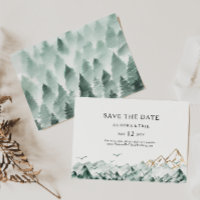 Grüne und goldene Berge Save the Date horizontal