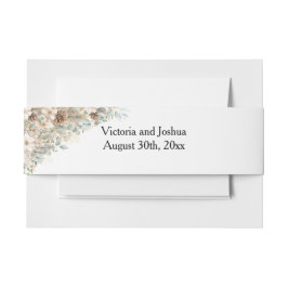 Grüne und goldene Blüten Einladungsbanderole