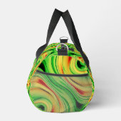 grüne und goldene Chromwellen Duffle Bag (Rechts)